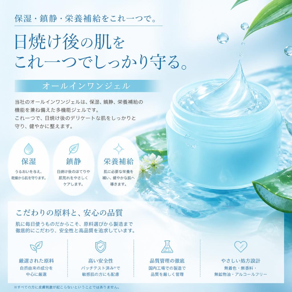 オールインワンジェルの優れた特長
